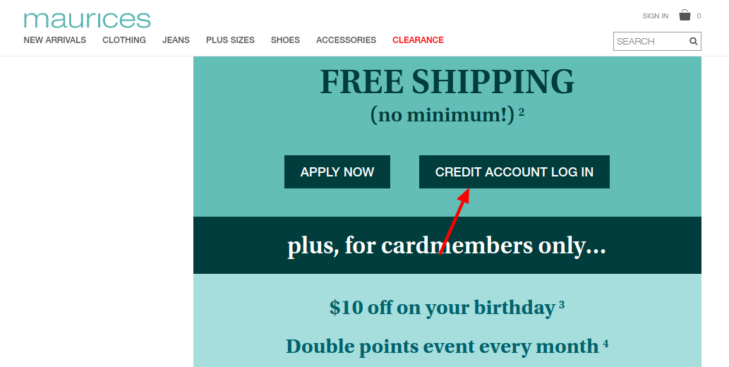 maurices Credit Card Login
